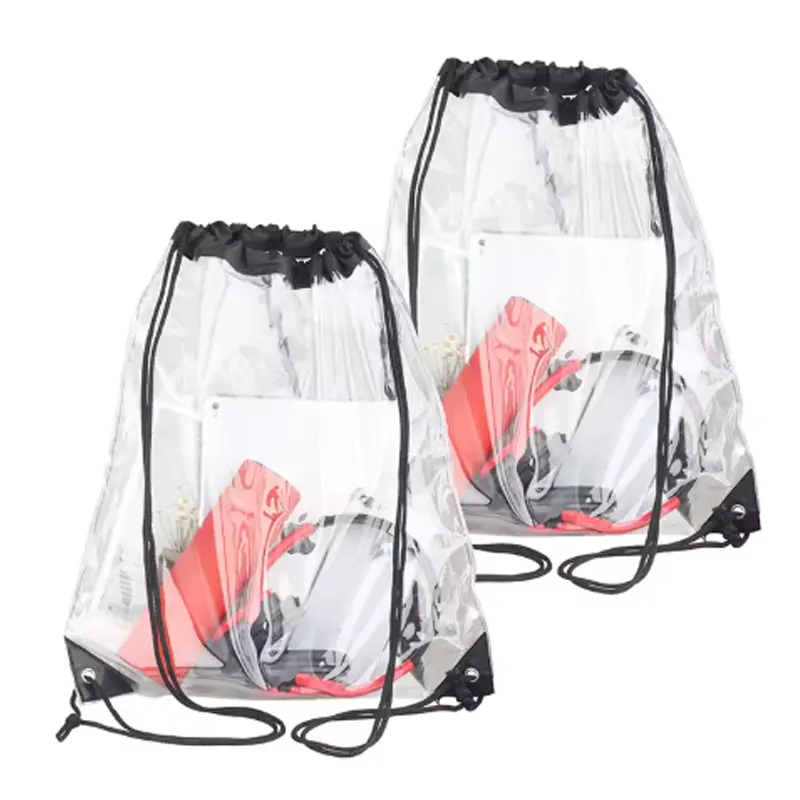 transparante stadiontassen met trekkoord