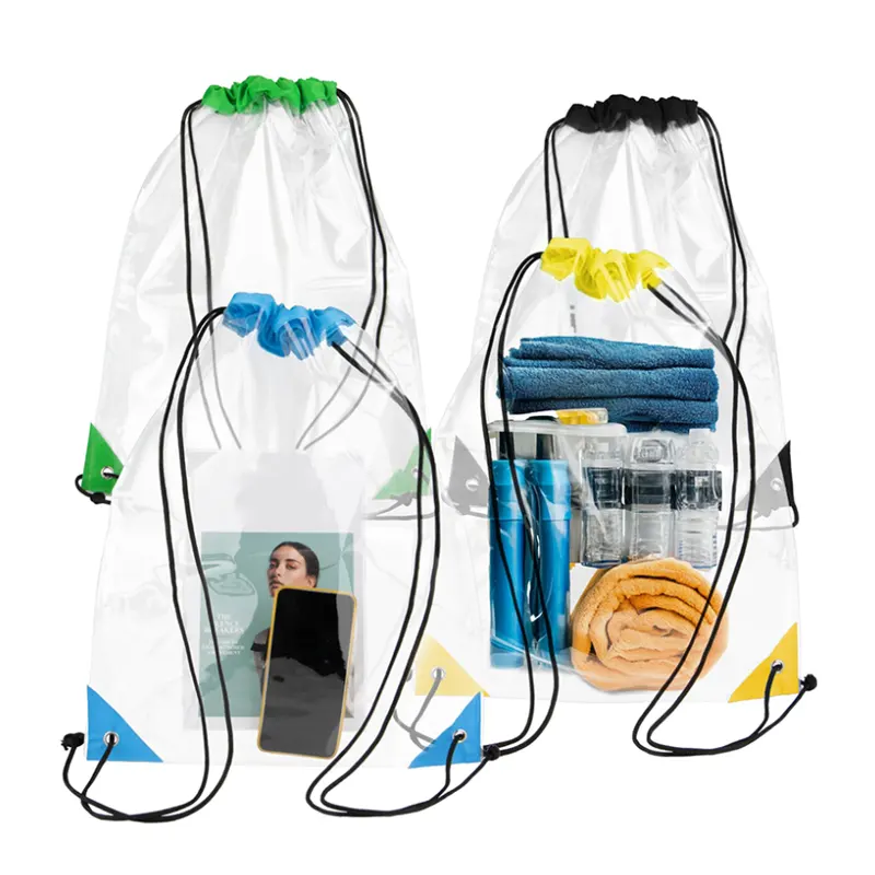 transparante PVC-trekkoordtassen