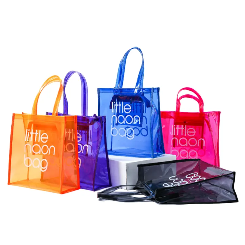 colored pvc tote bags
