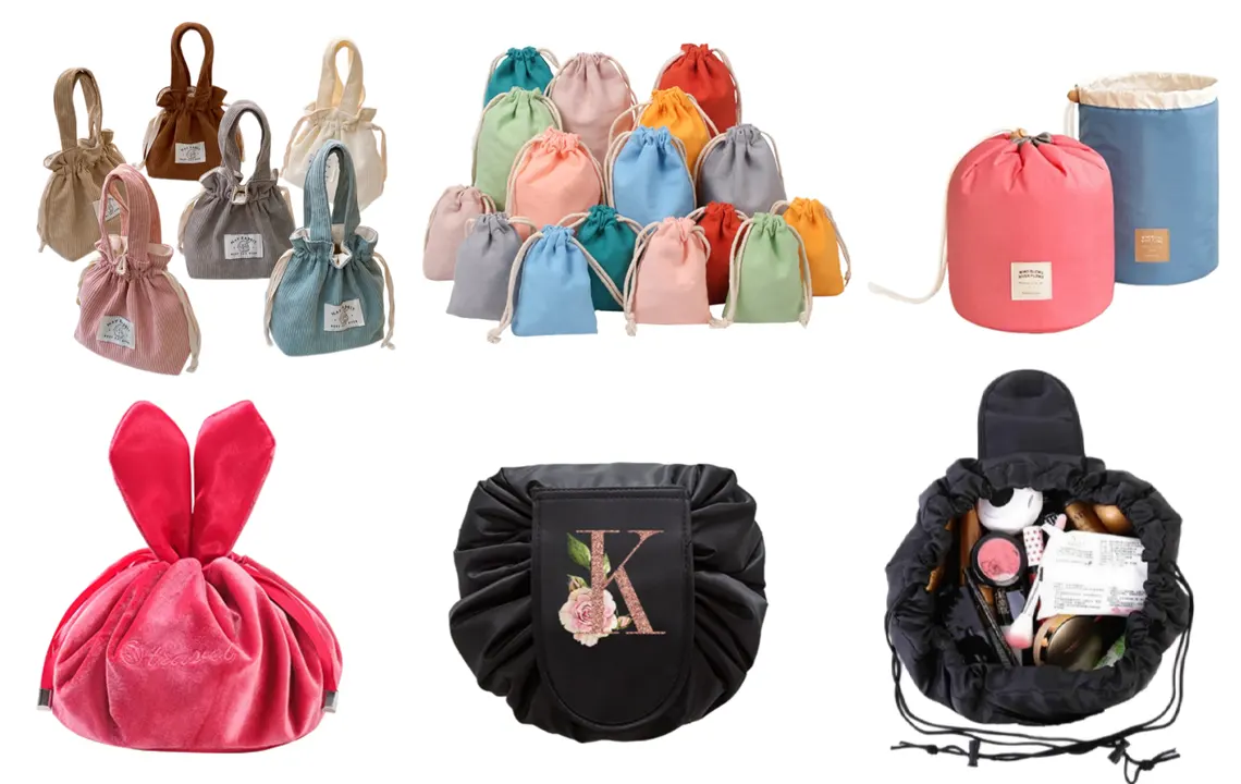 custom drawstring makeup bags manufacturer