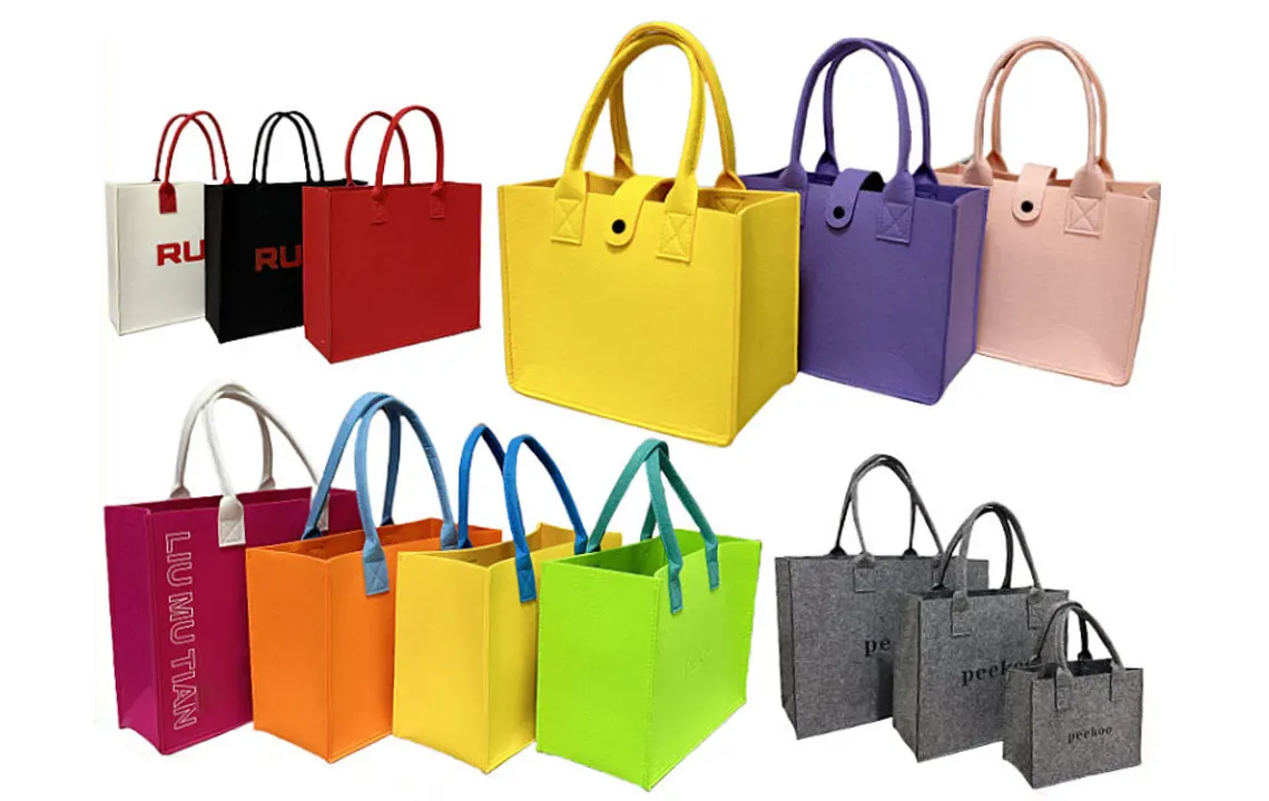 custom felt tote bags manufacturer