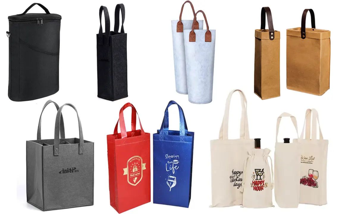 custom wine tote bags manufacturer