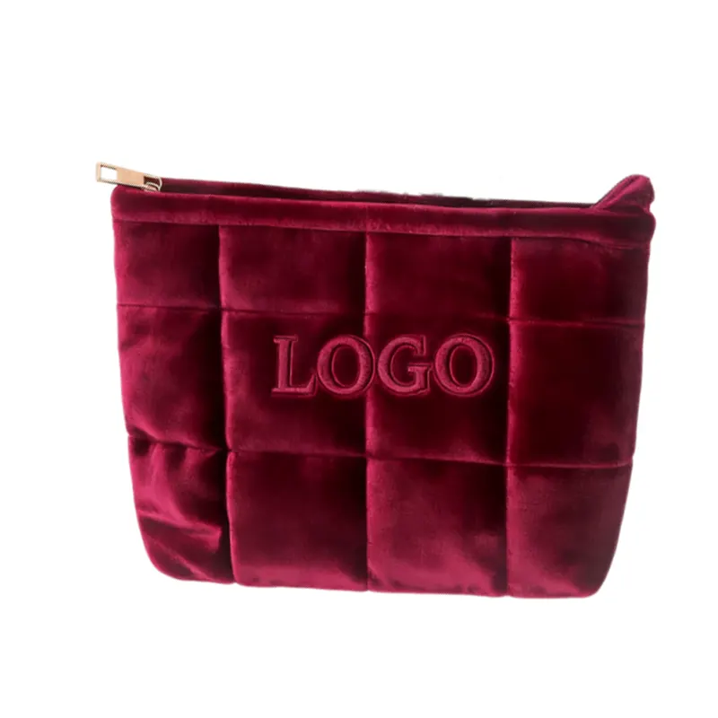 embroidered velvet makeup bags