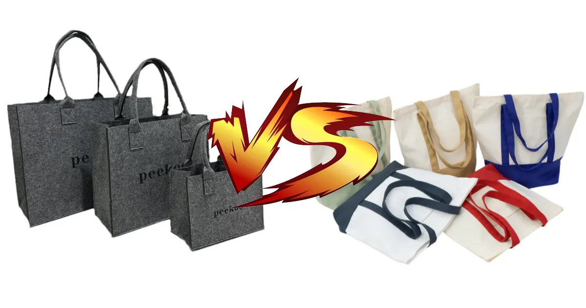 felt tote bags vs canvas tote bags