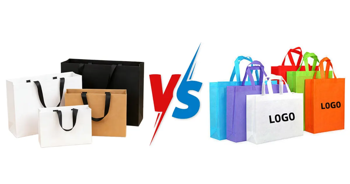 kraft paper bags vs non woven bags