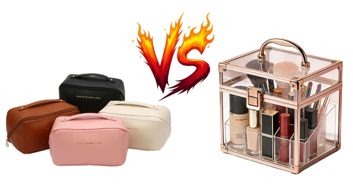 makeup bag vs train case