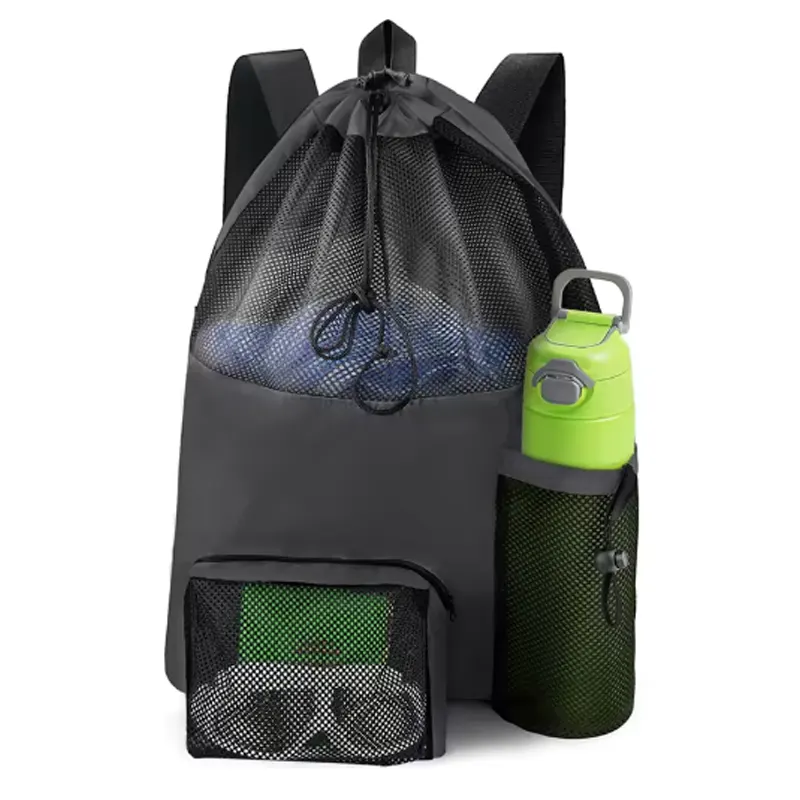 mesh drawstring beach bags