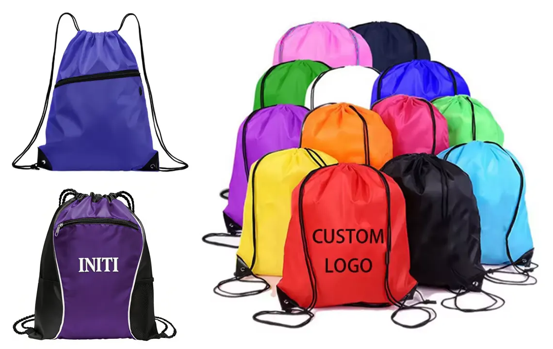 custom polyester drawstring bags manufacturer