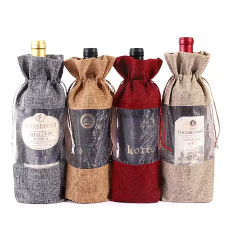 large jute drawstring bags