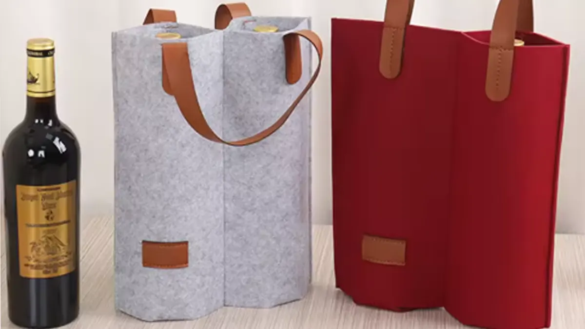 personalized wine tote bag