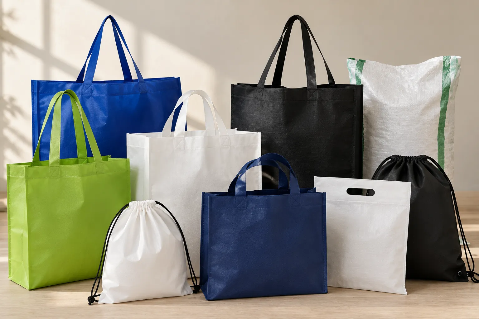 Usos comuns de sacolas de polipropileno